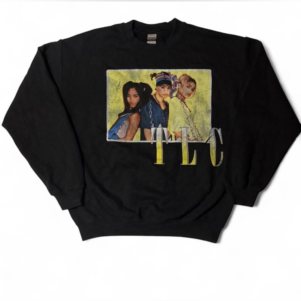 Vintage TLC Black Graphic Crewneck Sweatshirt
